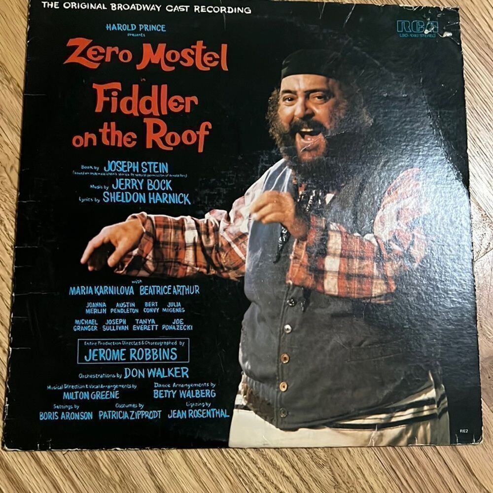 ZERO MOSTEL FIDDLER ON THE ROOF VINYL RECORD